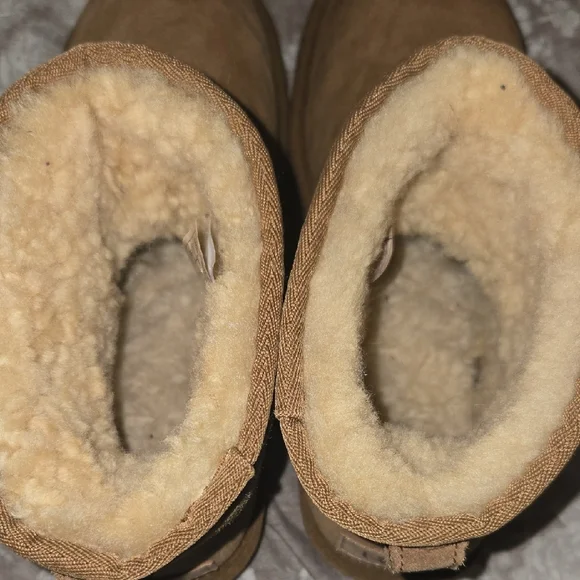 UGG Tan Shearling Suede Boots - Picture 3 of 12